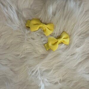 SET of Yellow 1 1/2" Mini Bow Tie Bows 7733